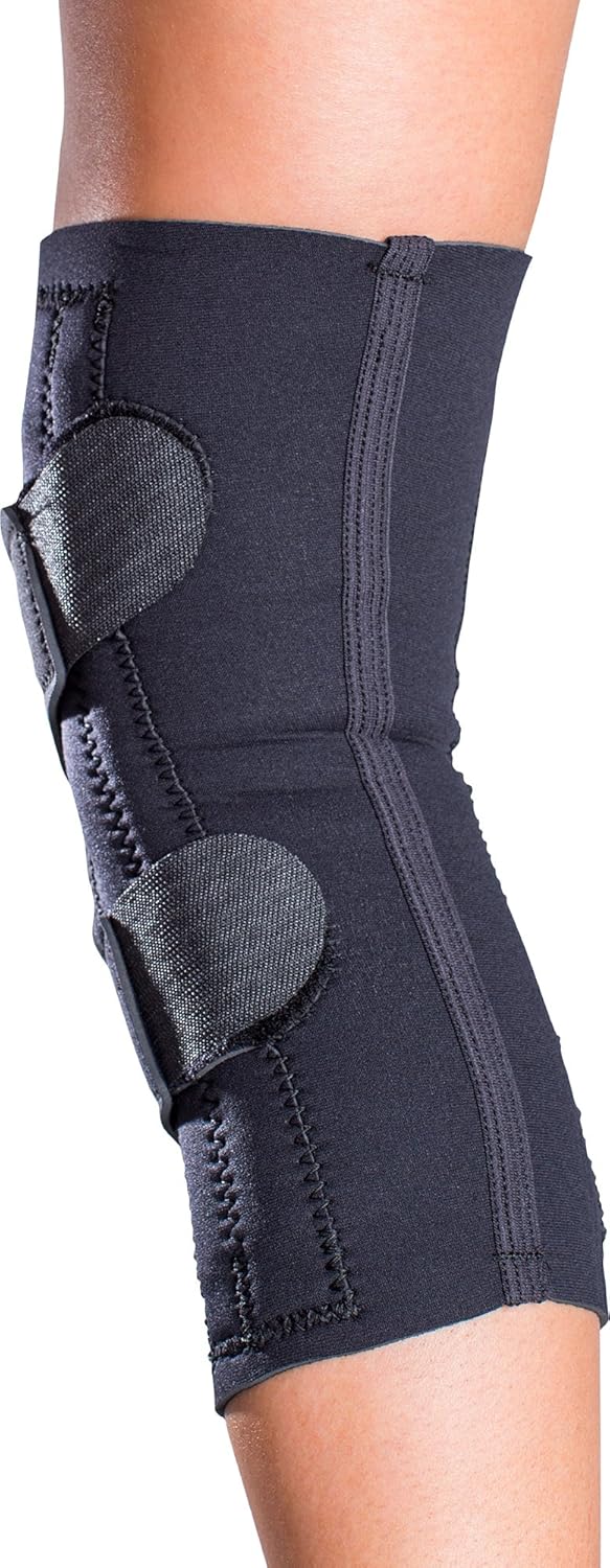 DonJoy Lateral J Patella Knee Support Brace with Hinge: Neoprene, Right Leg, Large