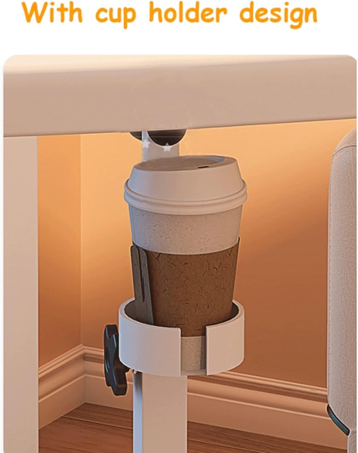 Foldable Over Bed Table, Height Adjustable Bedside Laptop Table Mobile Desk Sofa End Table for Hospital Nursing Reading Eating