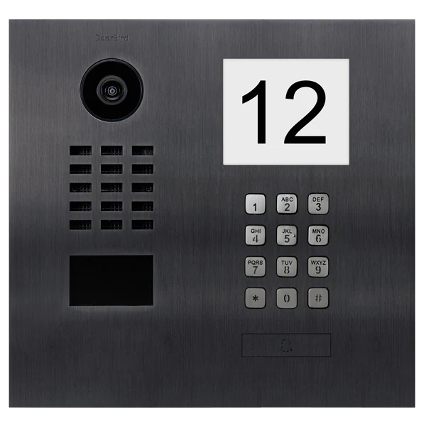 DoorBird D2101IKH IP Video Door Station, 1 Call Button in Titanium