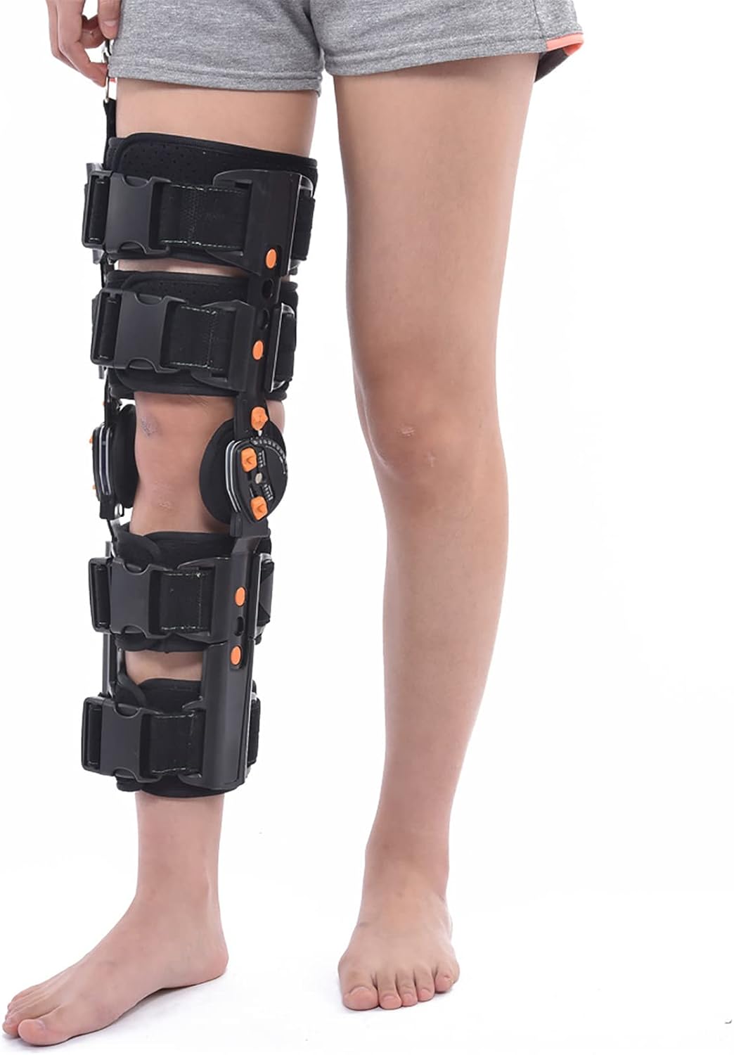 General Type Hinged Knee Adjustable Knee Leg Support Patella Brace Orthosis Suitable for Knee Injury Recovery, Postoperative,snap(