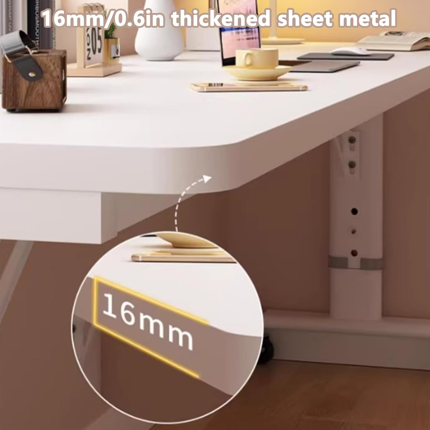 Overbed Table with Swivel Wheels, Bedside Over The Bed Table Adjustable Height, Standing Laptop Cart for Elderly, Hospital Patients, Home(210x60cm/82.6x23.6in)