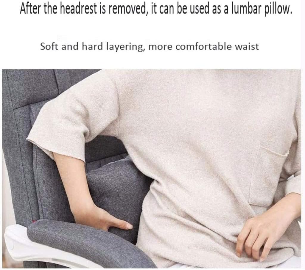 Executive Swivel Adjustable Swivel Office Desk Chair with Armrests Lumbar Support Desk Ergonomic Chair Burlap Boss Chair Office Chair Backrest Reclining Fabric Rotating Cha,Beige