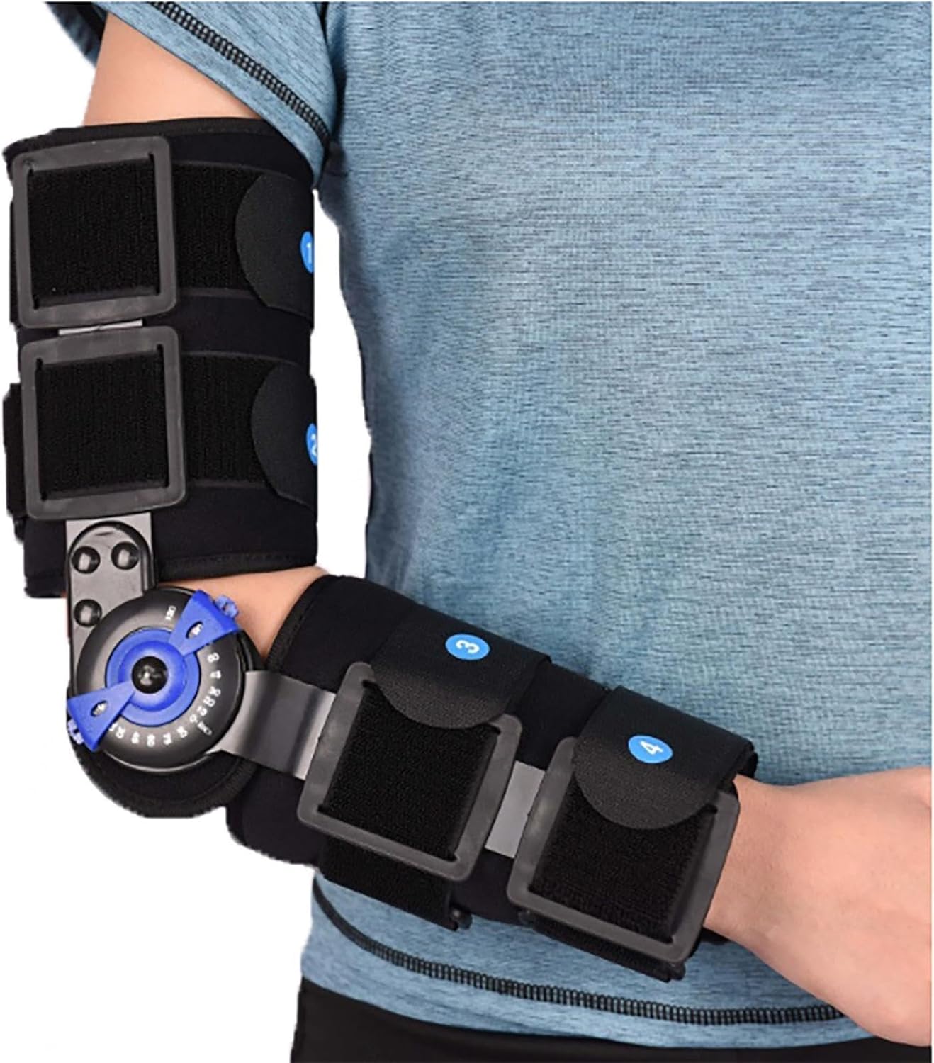 Post Operative Hinged Elbow Brace for Adult, Elbow Stabilizer for Ulnar Nerve Entrapment, Night Elbow Sleep Support for Cubital Tunnel Syndrome, Tendonitis, Tennis