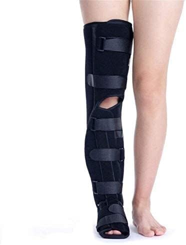 Adjustable Knee Immobilizer Brace Foot Orthosis Stabilizer Orthopedic Walker Boots Re-Usable Secure Comfort Knee Splint Support Stabilizer For Men Women Kids