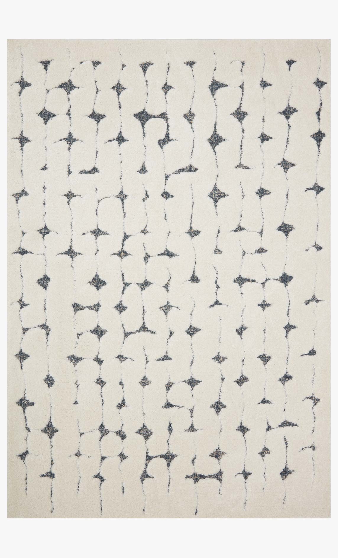 Loloi II Hagen Collection - CONTEMPORARY Power Loomed Rug in White & Navy (HAG-04)