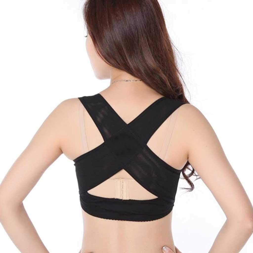 KouRy Chest Posture Corrector Support Belt - Adjustable Back Shoulder Spine Body Support, Correct Brace Belt, Easily Adjustable (Size : Medium)