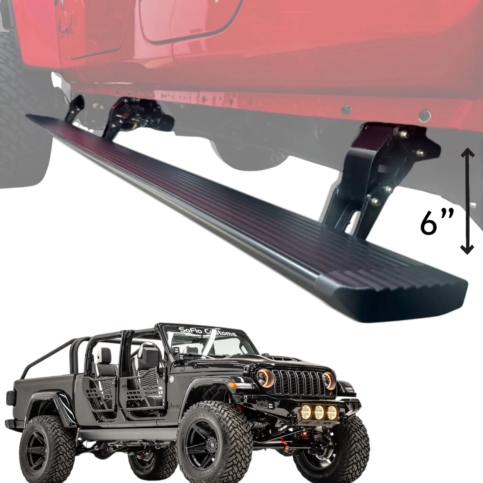Jeep Gladiator 6 Inch Powersteps Running Boards 2020-2026
