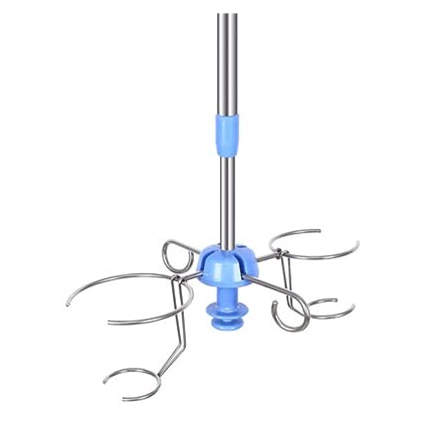 Iv Drip Stand with Pulley- Adjustable Height Rolling IV Pole for Ceiling Walls- Quiet IV Drip Equipment for Clinics and Nursing Homes (100-150cm)
