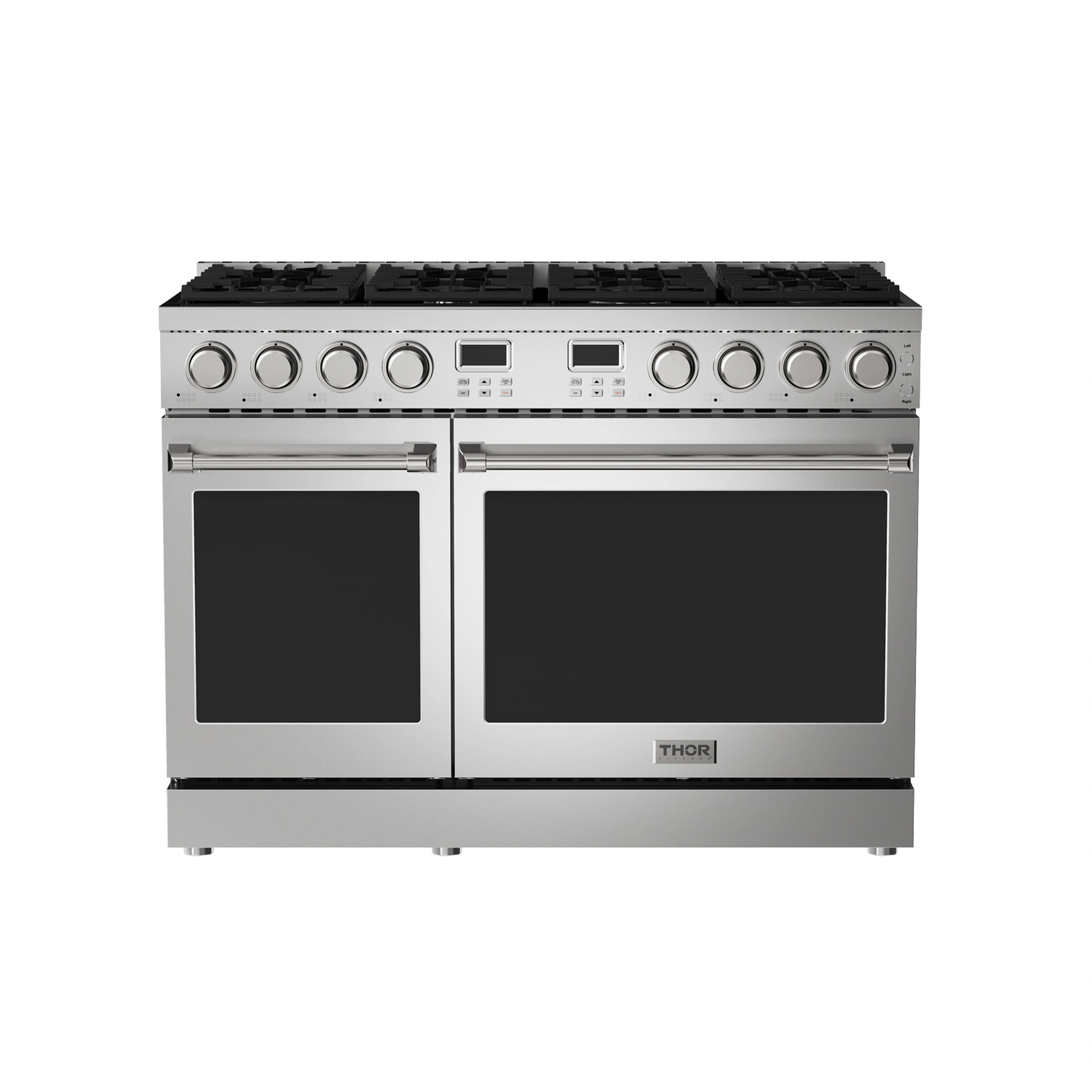 Thor Kitchen 48-Inch Natural Gas Range with 6.8 cu. ft. Convection Oven in Stainless Steel (ARG48)