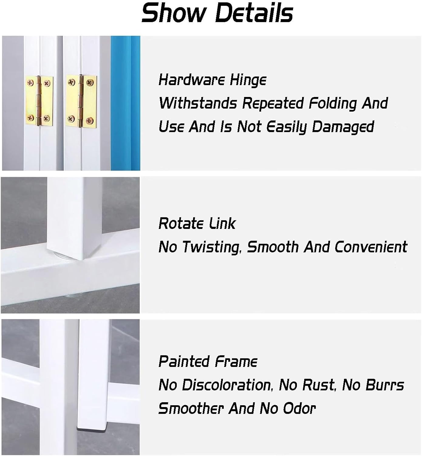 Mobile 5-Panel Medical Privacy Screen Divider with Removable Nylon Fabric for Hospitals, Offices & Salons - Portable Privacy Solution (Color-2)