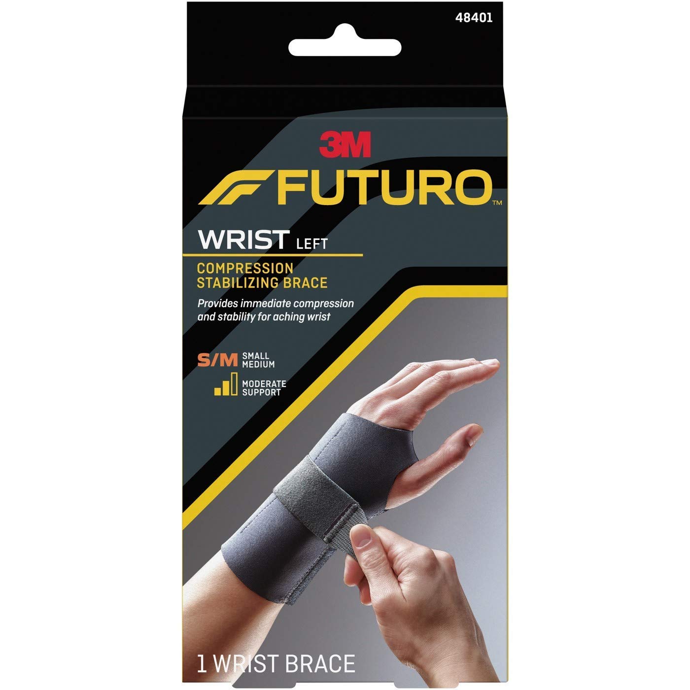 FUTURO Energizing Wrist Support Left Hand, Small/Medium 1 ea (Pack of 5)