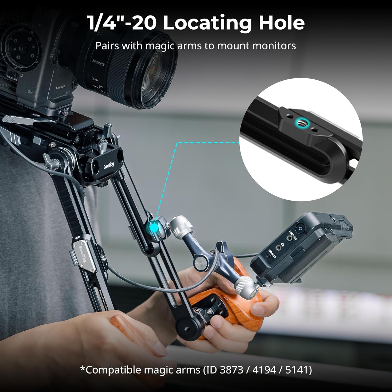 SmallRig Shoulder Rig Extension Arm Adapter Part + Quick Release Shoulder Plate for Sony VCT-14