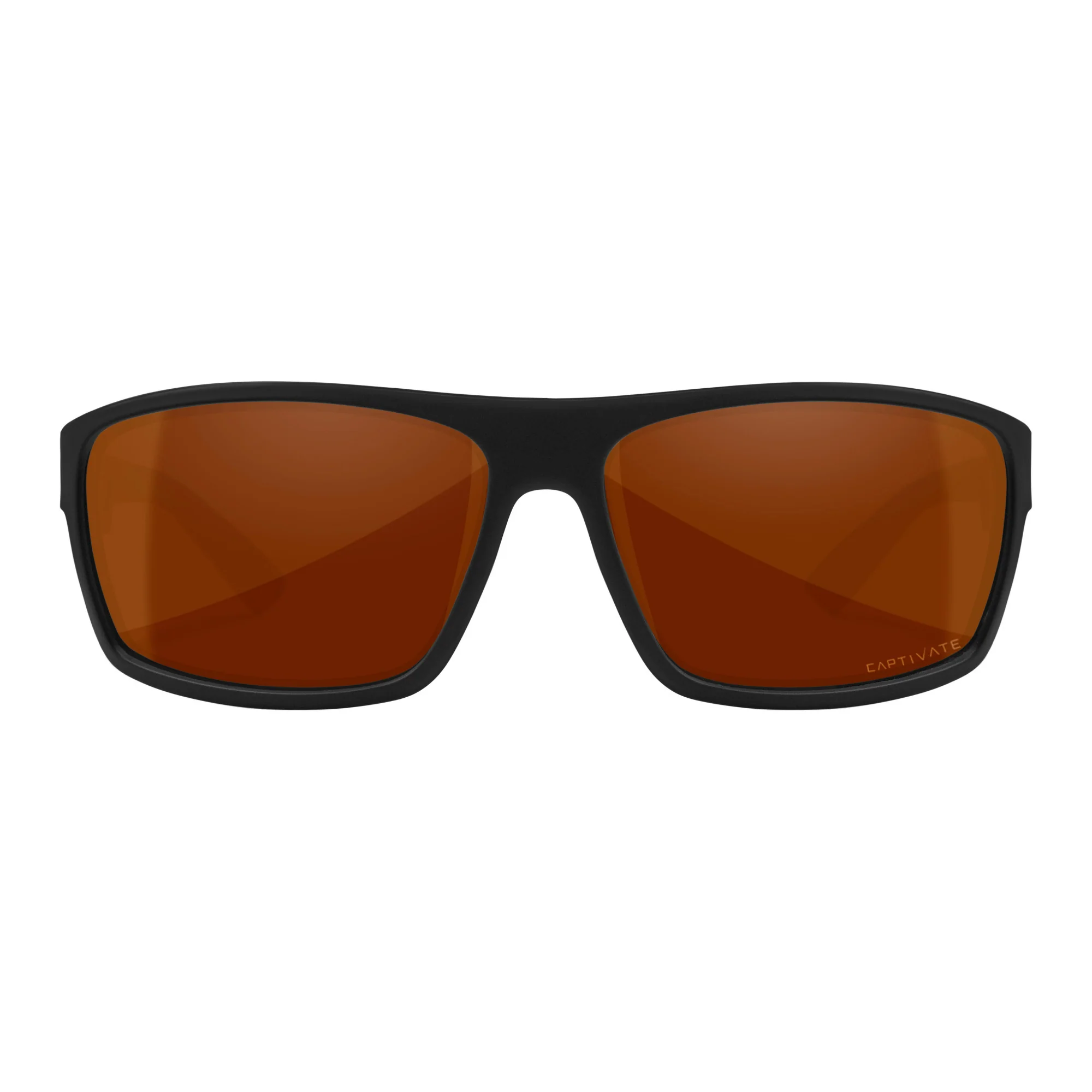 Wiley-X WX Peak Sunglasses (Captivate Polarized Copper Lens, Matte Black Frame)