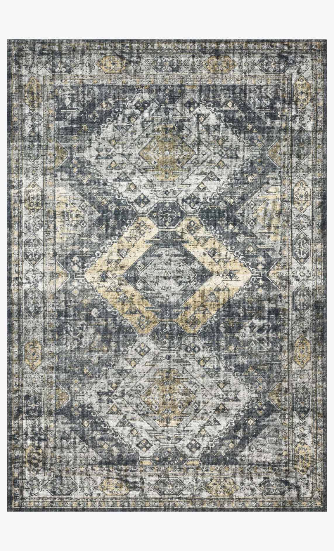 Loloi II Skye Collection - Traditional Power Loomed Rug in Graphite & Silver (SKY-09)