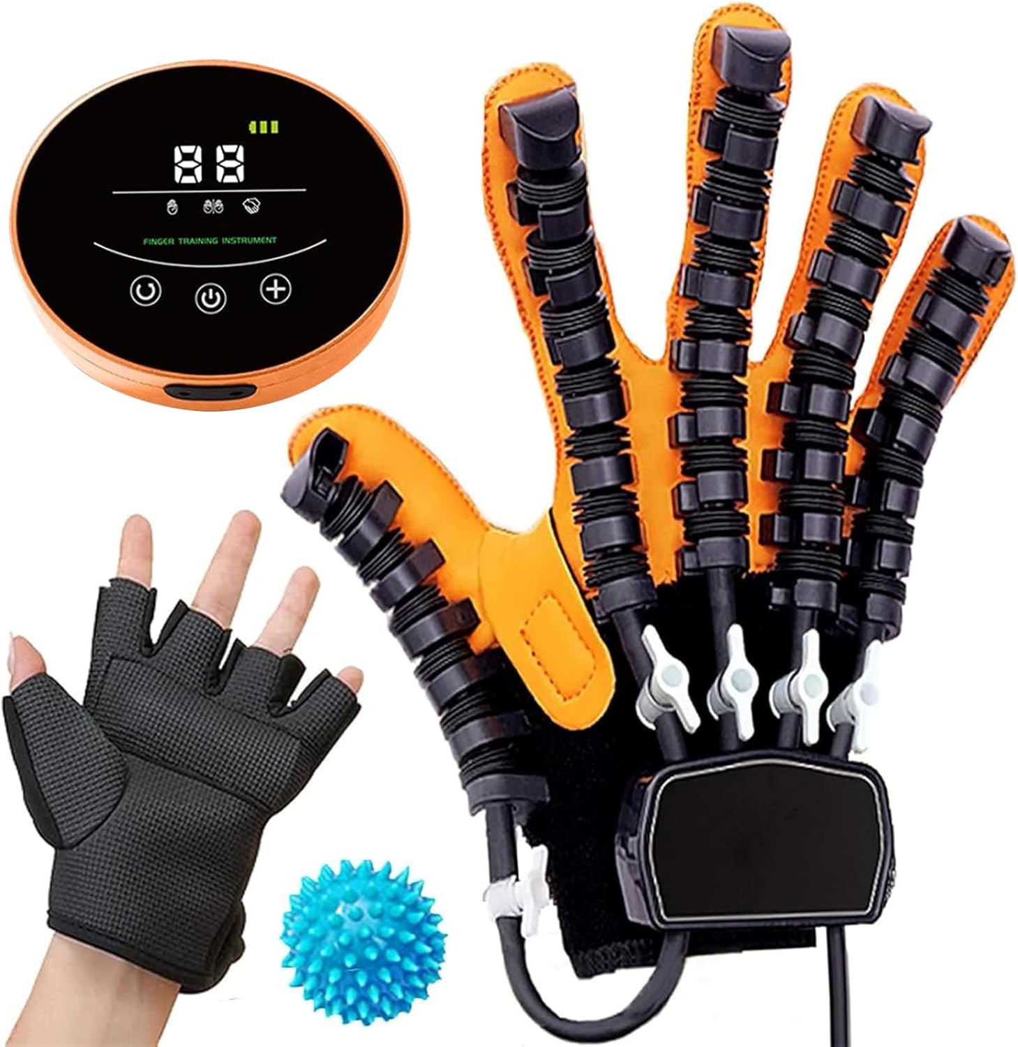 GAOXIAO Finger and Hand Function Rehabilitation Trainer Robot Rehab Gloves for Stroke Hemiplegia Recovery Equipment, Rehab Hand Exerciser Aids Robotic Glove, Arthritis Finger Orthosis A Right S
