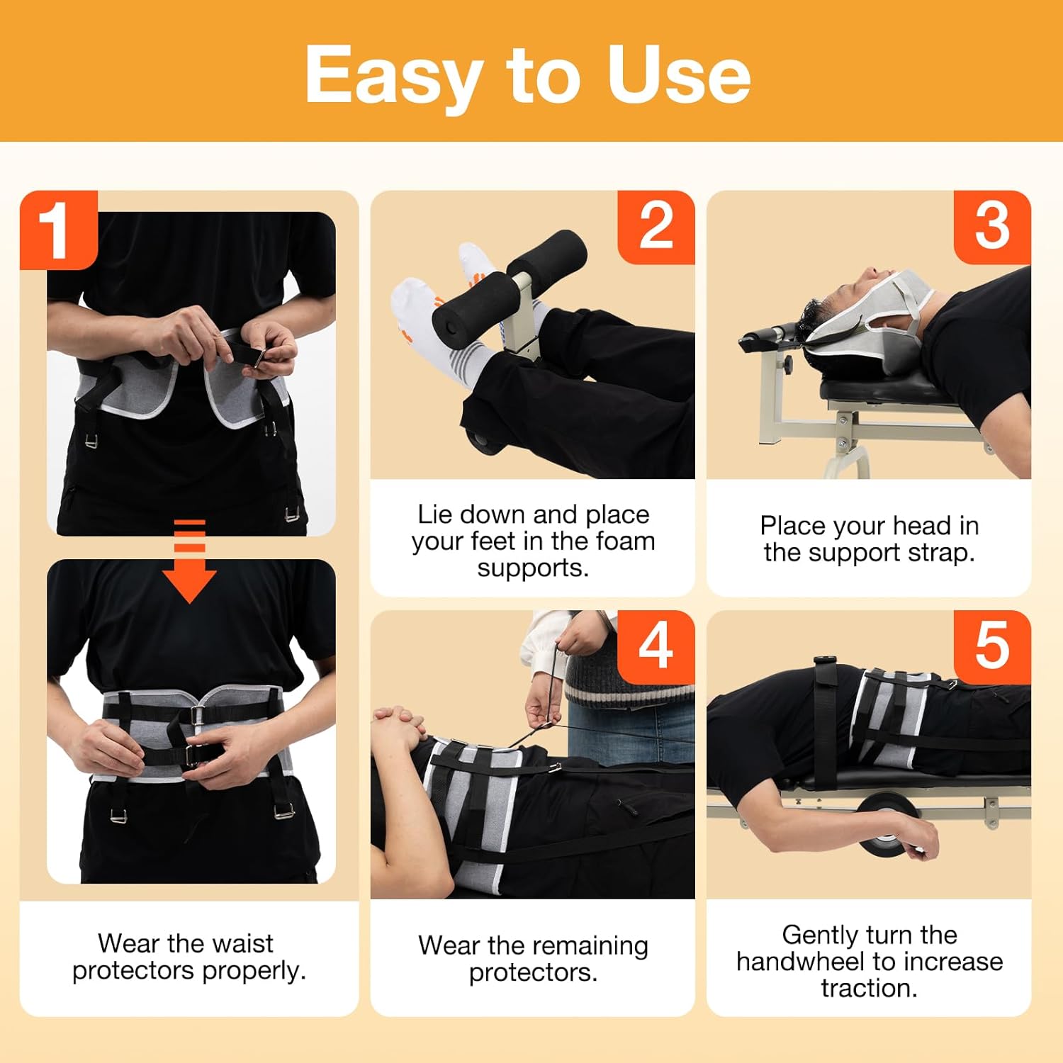 Multifunctional Body Stretcher, Adjustable Spine Cervical Traction Bed Stretching Bench, Back Lumbar Relief Massage Therapy Stretch, Neck, Waist, Leg Pain Relief, for Cervical, Lumbar Disc Herniation