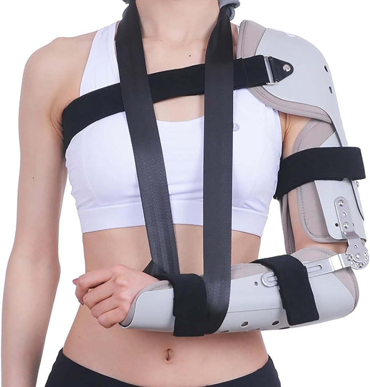 KEULEN Elbow Immobilizer, Adjustable Breathable Elbow Fracture Fixed Brace, Ajustable Angle and Length for Arthritis Pain Relief, Arm Injury Recovery Support Elbow Sprain, Elbow Dislocation