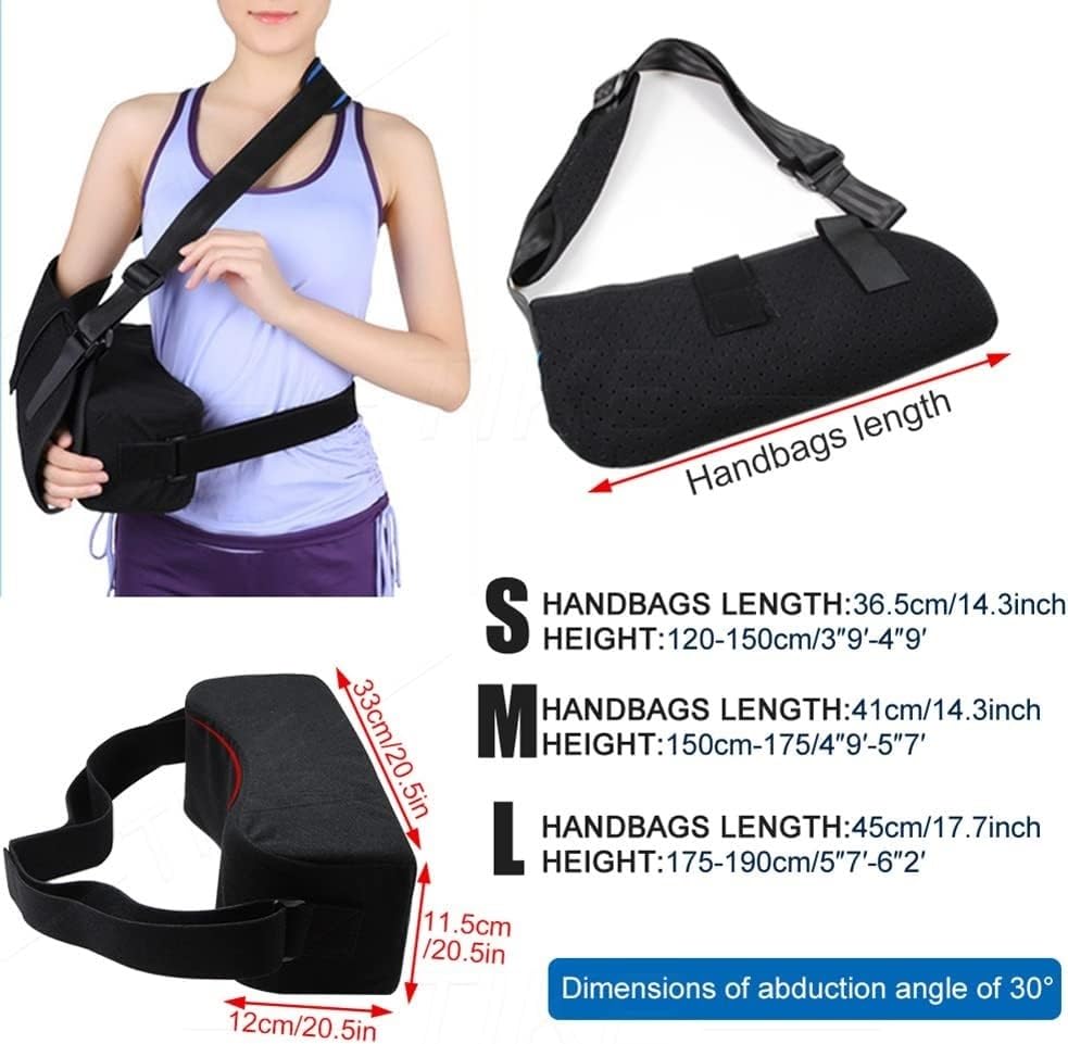 Shoulder Abduction Sling With Pillow Arm Sling And Armrest Cushion Pad Shoulder Joint Abduction Arm Sling Fixed Shoulder Abduction Pillow Immobilizer For Injury Support (Size : Medium)