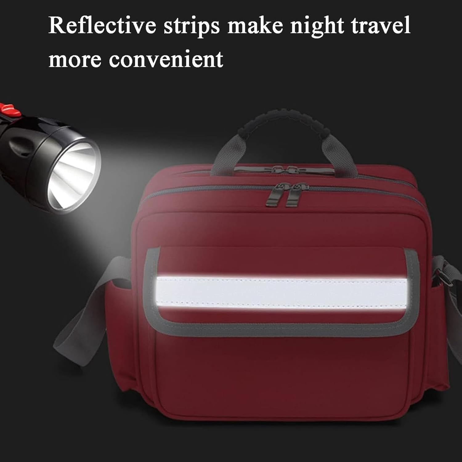 Medical Bag, Emergency Responder Trauma Home Health Nurse Storage for EMT, Police, Firefighters, Safety Officers(Green)