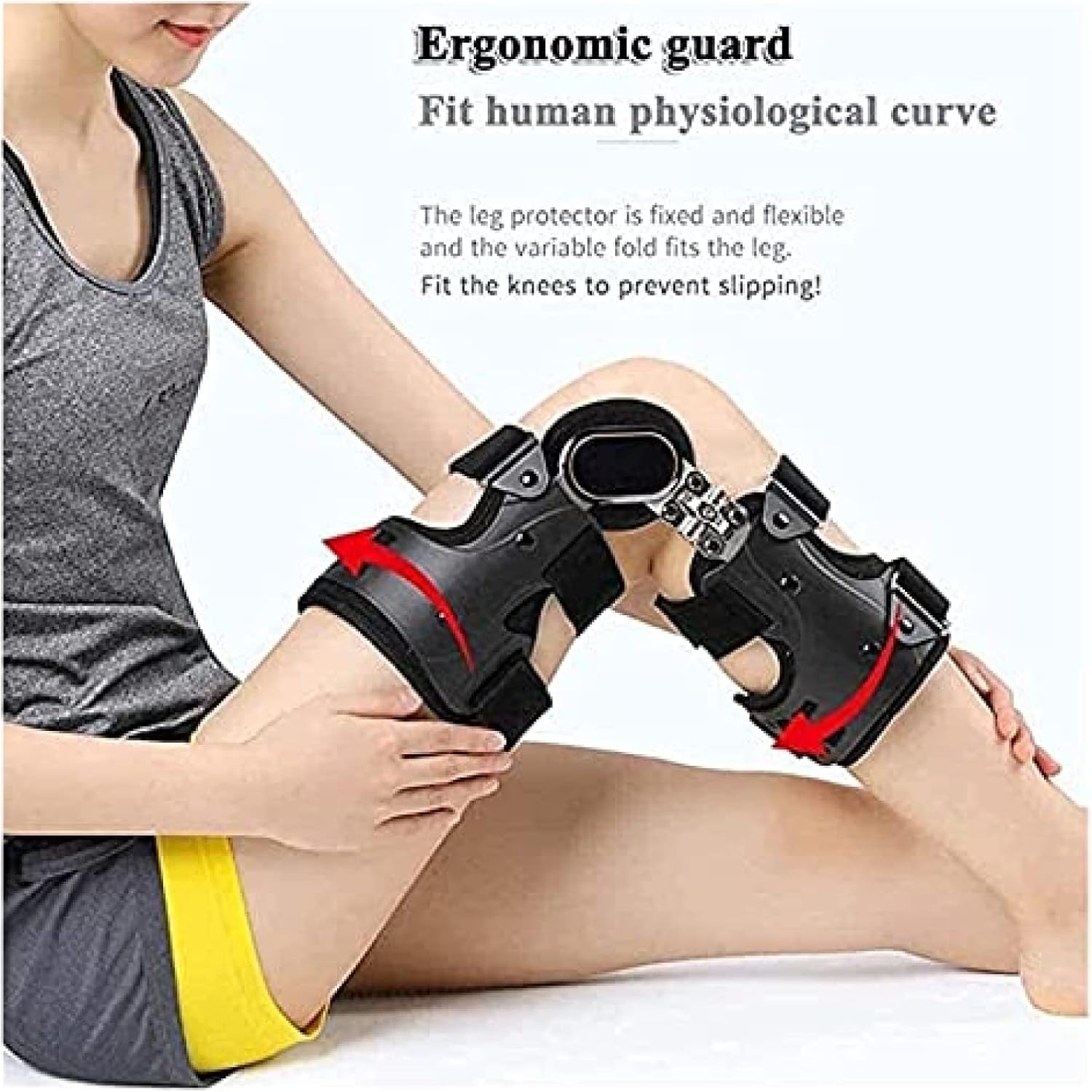 Adjustable Hinged ROM Knee Brace, Leg Stabilizer Knee Orthosis Splint for ACL, PCL, MCL Or LCL Breathable and Lightweight Splint Orthopedic Guard Protector,Left, Baifantast,Right,Right