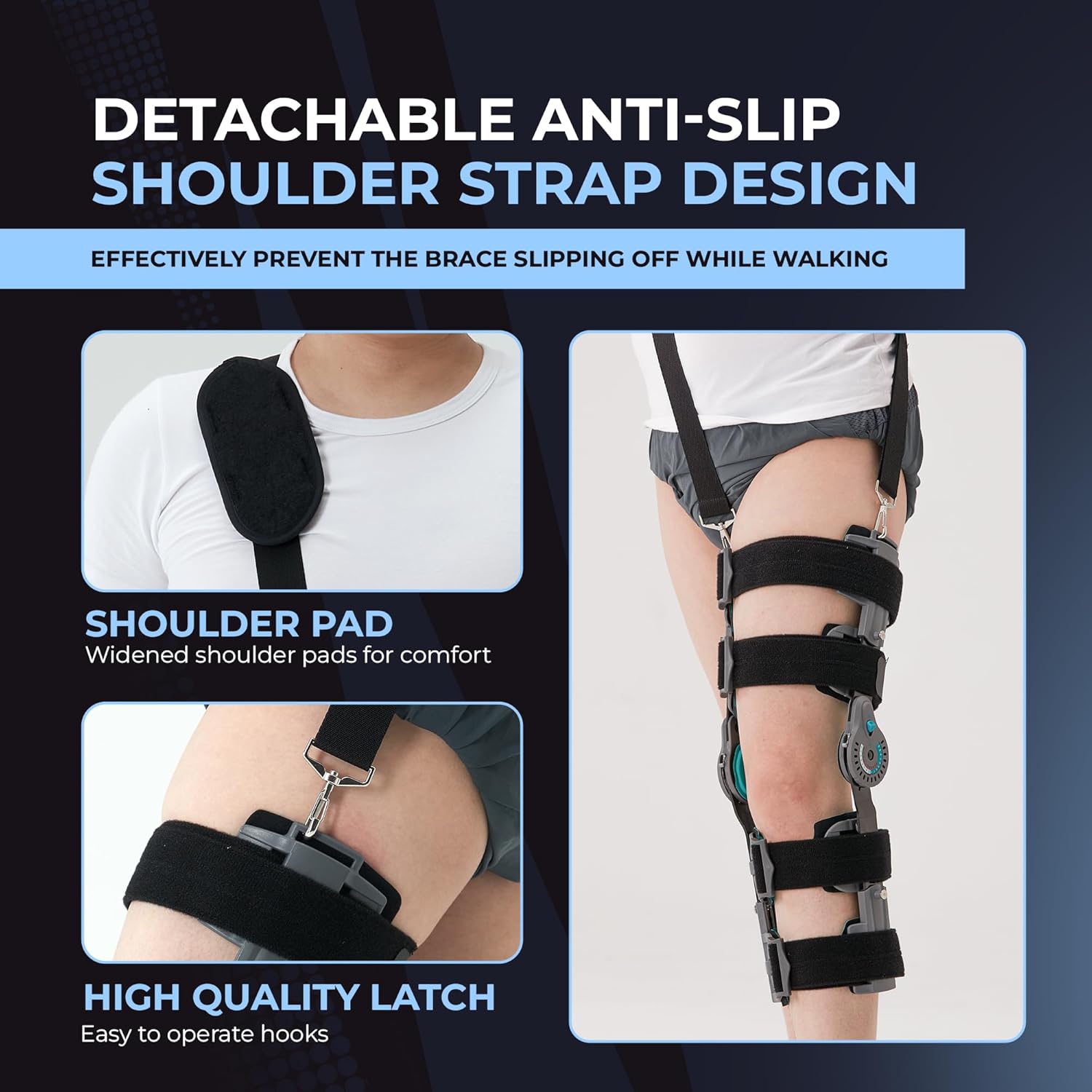 Z1 K9 Eco Hinged ROM Knee Brace - Post Op Immobilizer Leg Brace for Recovery Stabilization, ACL, MCL, PCL Injury, Meniscus Tear - Adjustable Orthopedic Patella Support After Surgery For Women & Men