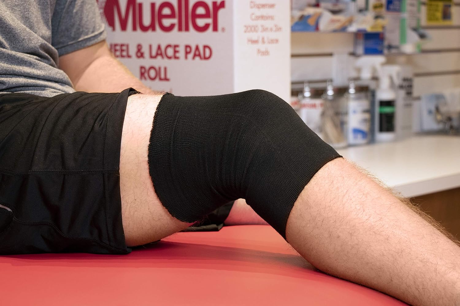 MUELLER Sports Medicine Tubular Knit Compression Bandage, Compression Sleeve Support for Men and Women, Cut-to-Fit, Machine Washable, White, 8-Inches Wide