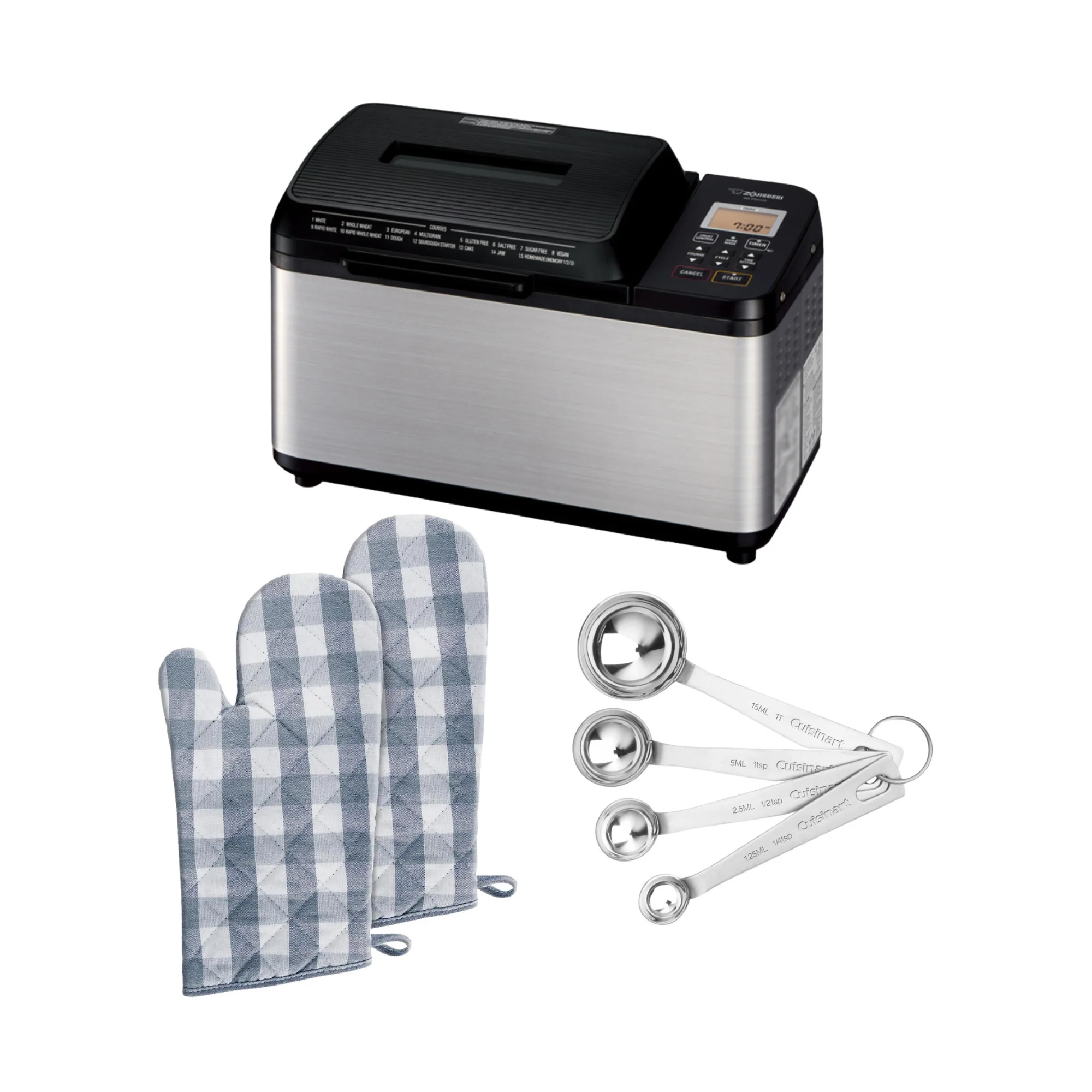Zojirushi BB-PDC20BA Home Bakery Virtuoso Plus Breadmaker w/Oven Mitts Bundle