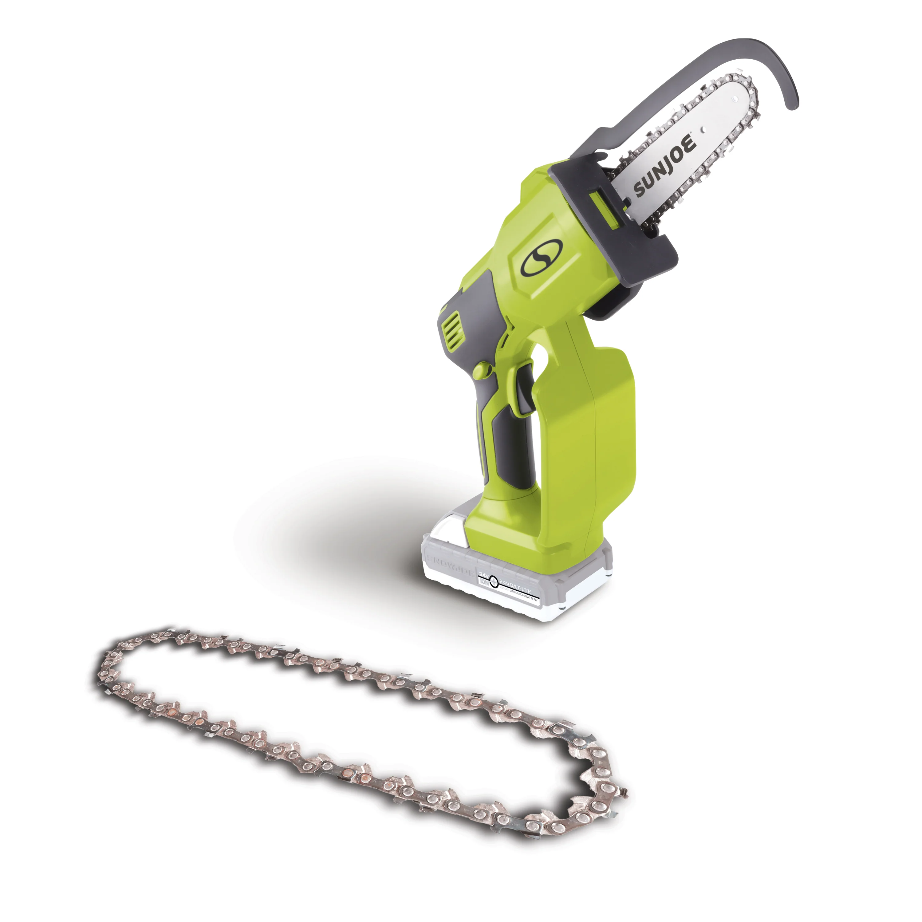 Sun Joe 24-Volt* IONMAX Cordless Handheld Chainsaw W/ Bonus Chain | 5-inch Pruning Saw Kit | W/ 2.0-Ah Battery + Charger