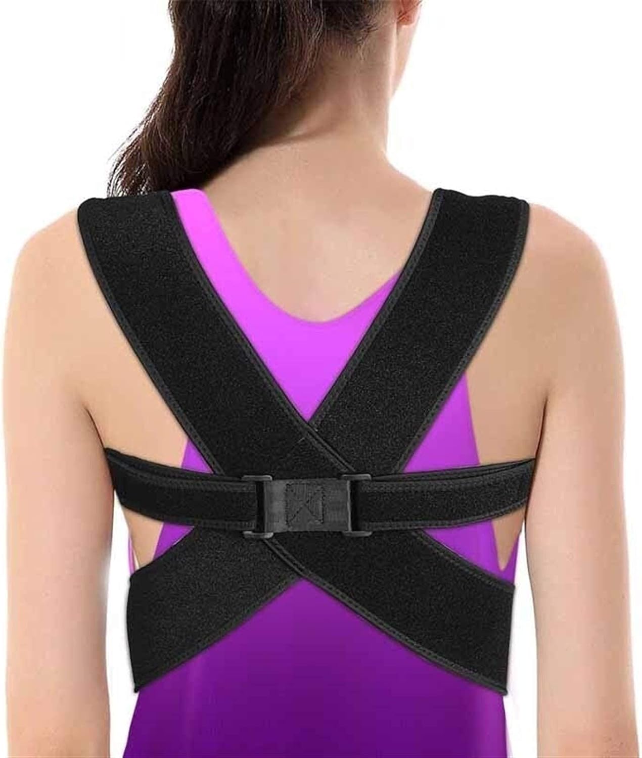 1Pcs Back-Up Posture Corrector Support Brace Shoulder Clavicle Support Thoracic Kyphosis Lower Upper Back Pain Relief Cervical,M