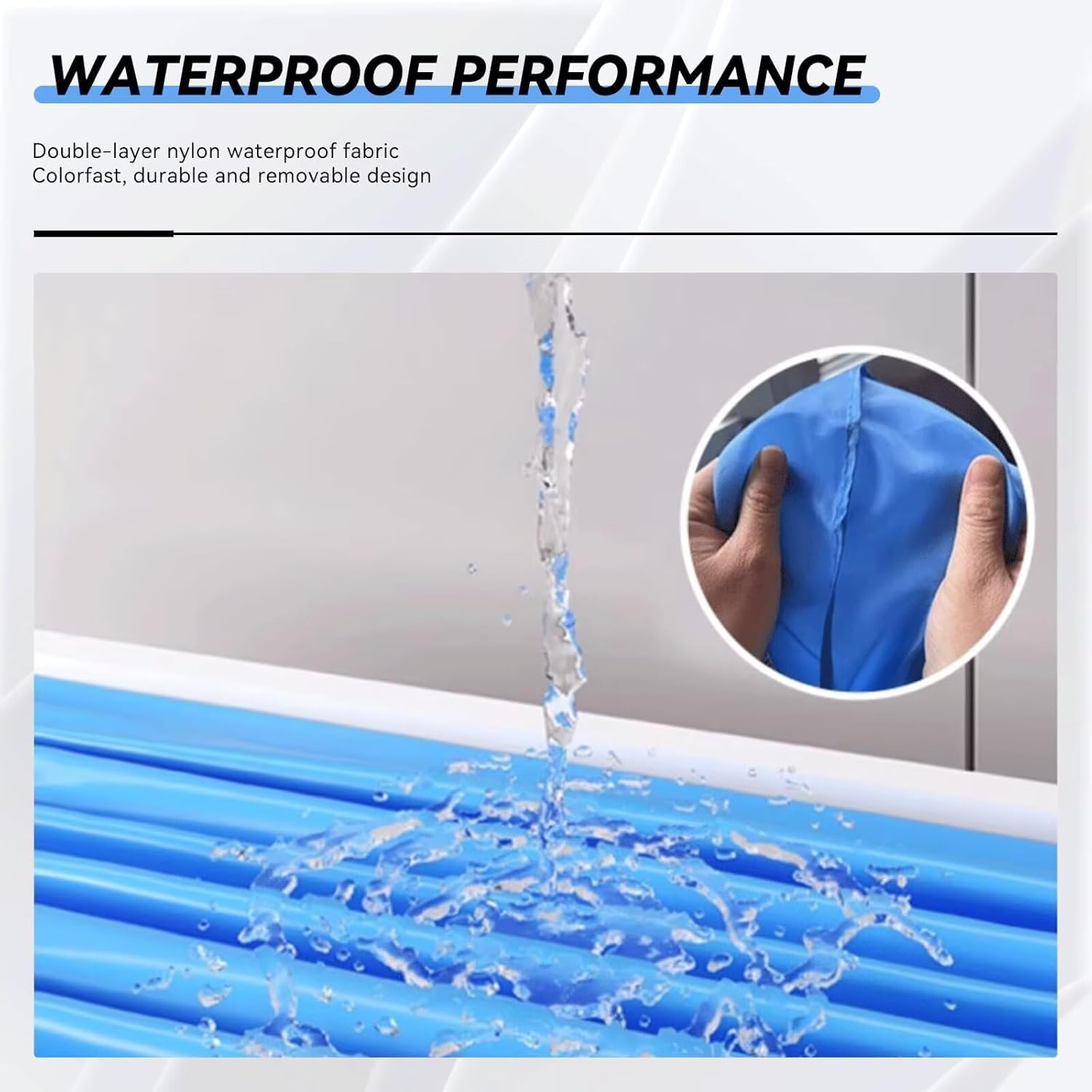 Medical Room Divider with Foldable Panels, Mobile Medical Privacy Screen with Steel Frame, partition Room dividers for Hospital, Nursing Privacy Screen, no Odor Fabric (Blue 5 Panels)