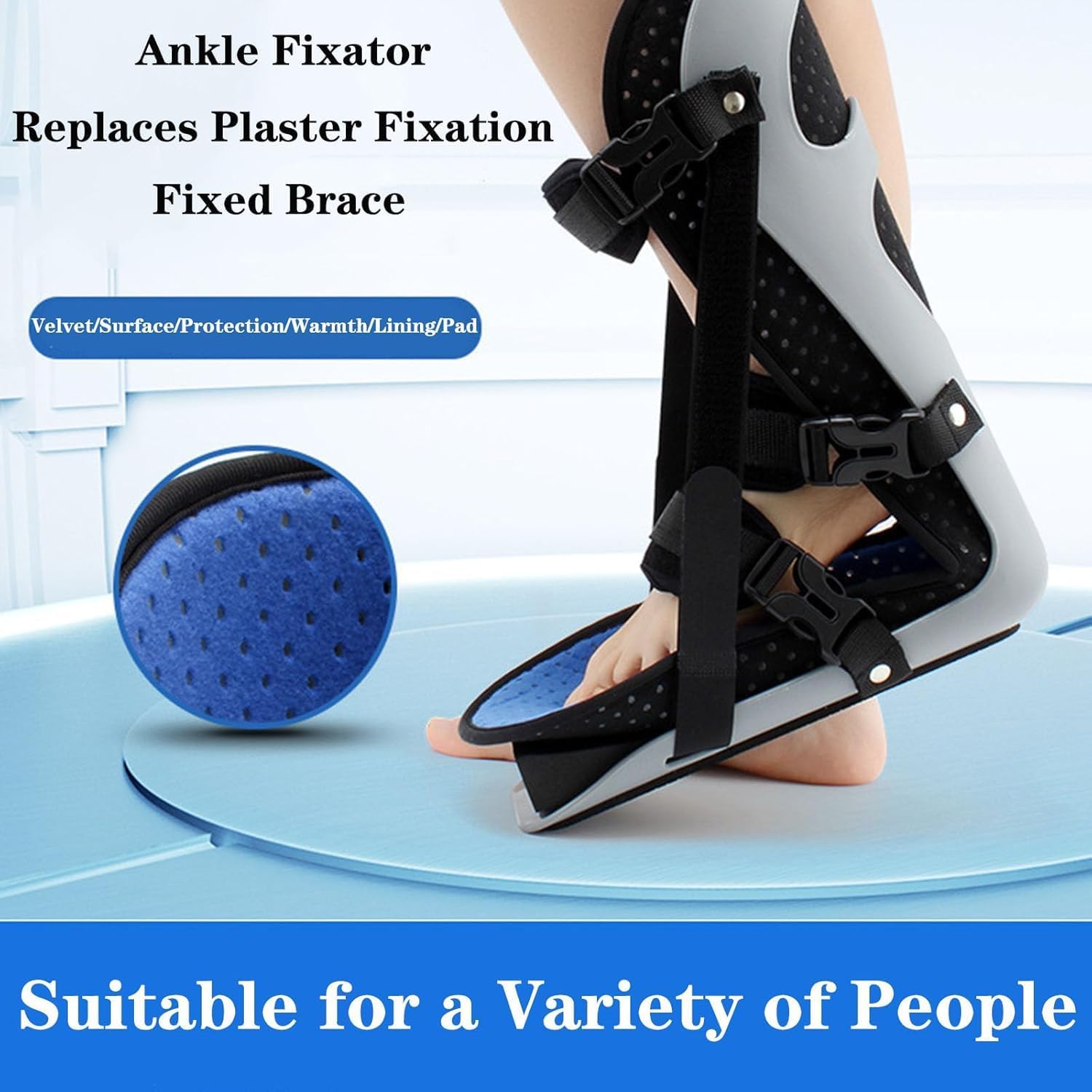 Plantar Fasciitis Night Splint Adjustable Plantar Night Splint Ankle Stabilizer Brace for Men and Women for Heel Spur, Postoperative Recovery(B Right,Medium)
