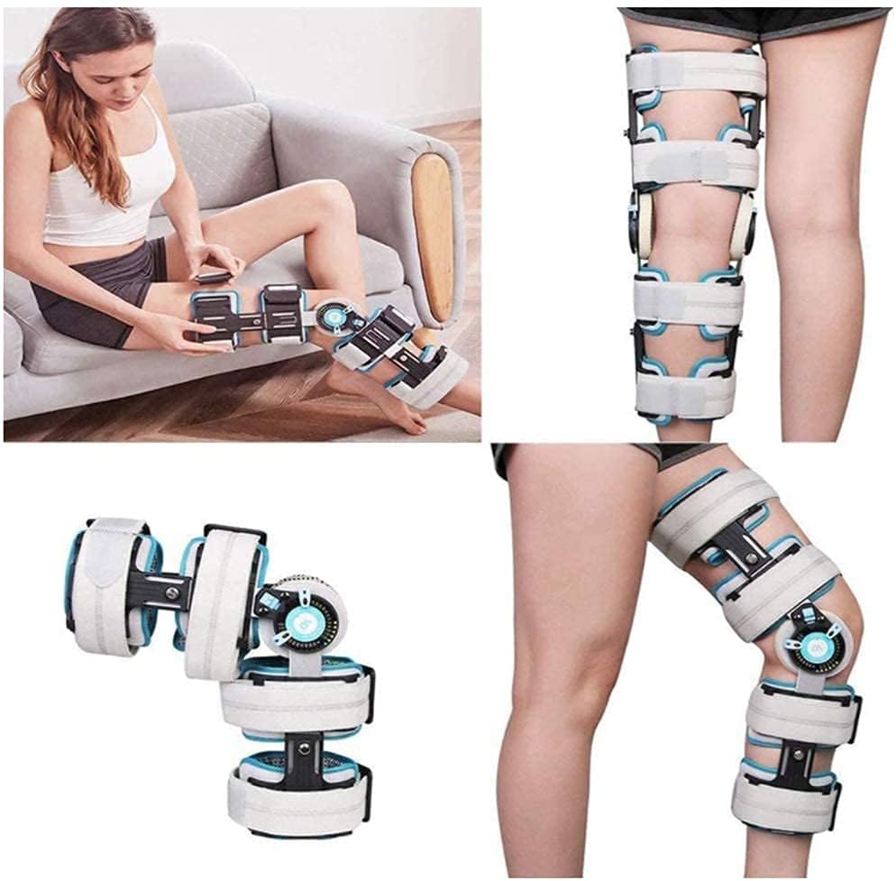 Adjustable Knee Brace Hinged Leg - Breathable Hinged Knee Brace Knee Splint Injury - Orthosis Stabilizer Hinged Immobilizer for Knee