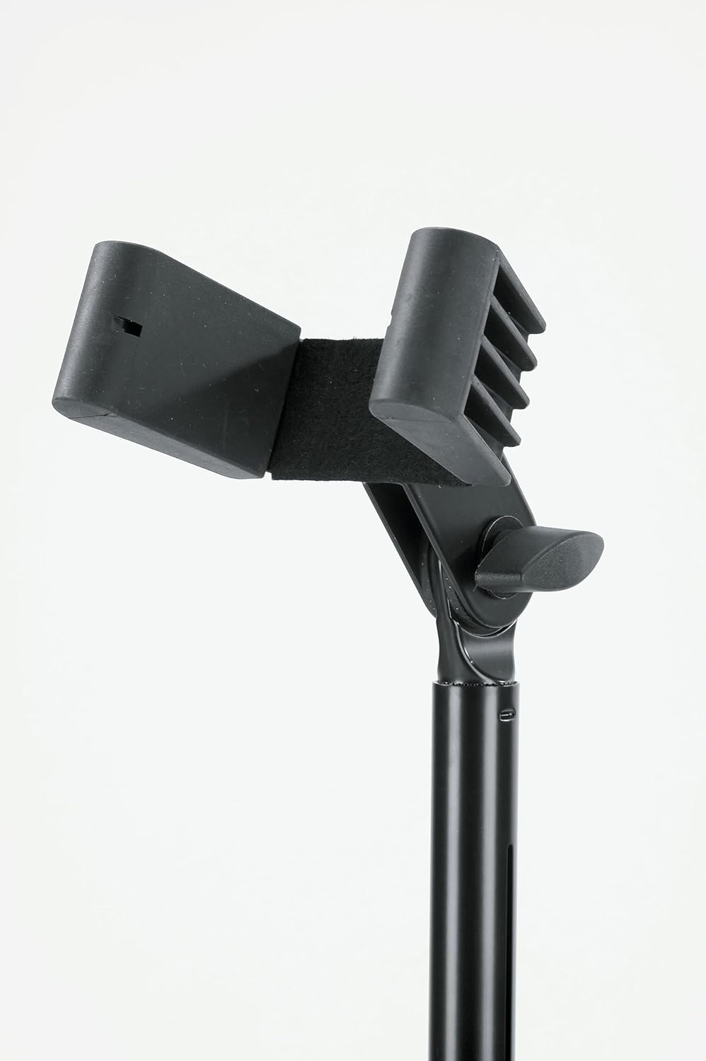 K&M König & Meyer Bass Clarinet Stand 15060.011.55 Pre-Assembled Stable Secure Stand | Adjustable Support Arms w/Tilt & Width | Endpin V Base Holder | Folds Compact For Travel | German Made | Black