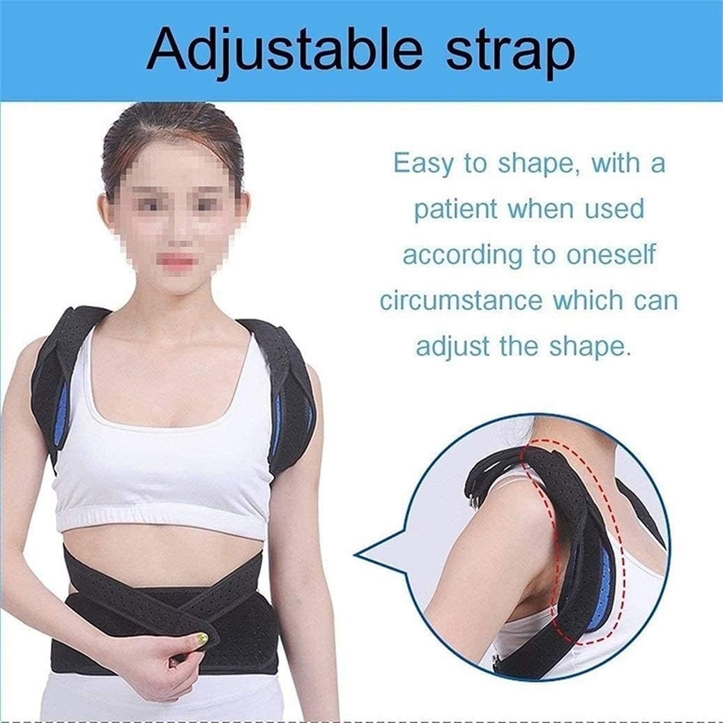Posture Corrector Adjustable Upper Metal Back Brace Shoulder Lumbar Posture Corrector for Clavicle Support and Providing Pain Relief from Neck Back Posture,Large,Large