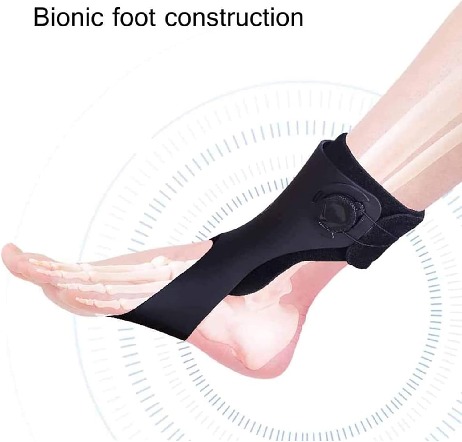 Foot Drop Orthosis, AFO Ankle Orthosis Splint Support, Adjustable Foot Drop Brace Corrector, for Improved Walking Gait, Pain Relief,for Hemipleia Stroke Shoes Walking,Left,S