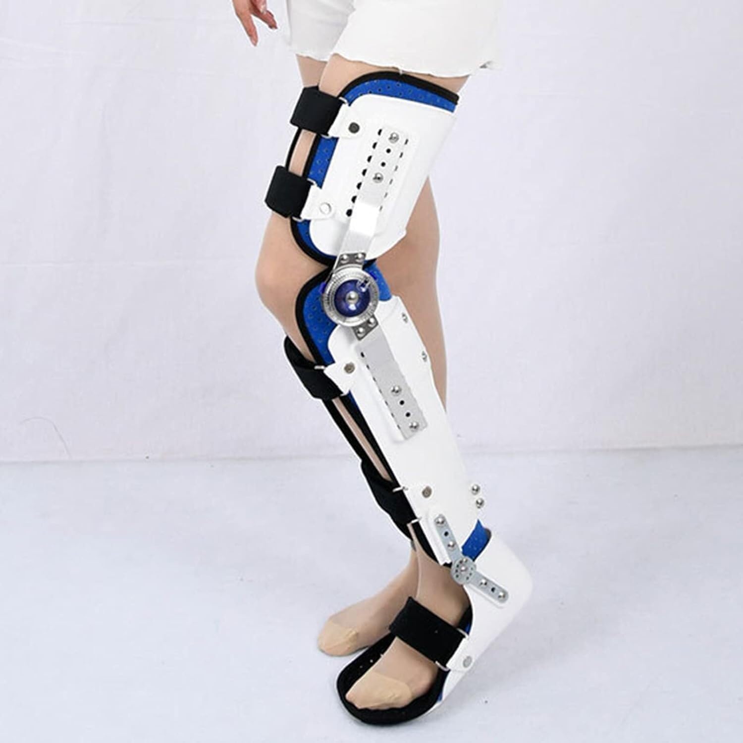 Knee Ankle Foot Orthosis Brace Lower Limbs Support Orthosis Fixed with Walking Boots Brace Stable,Safe for Joint Injuries,Arthritis,Orthopedic Rehab(Right)