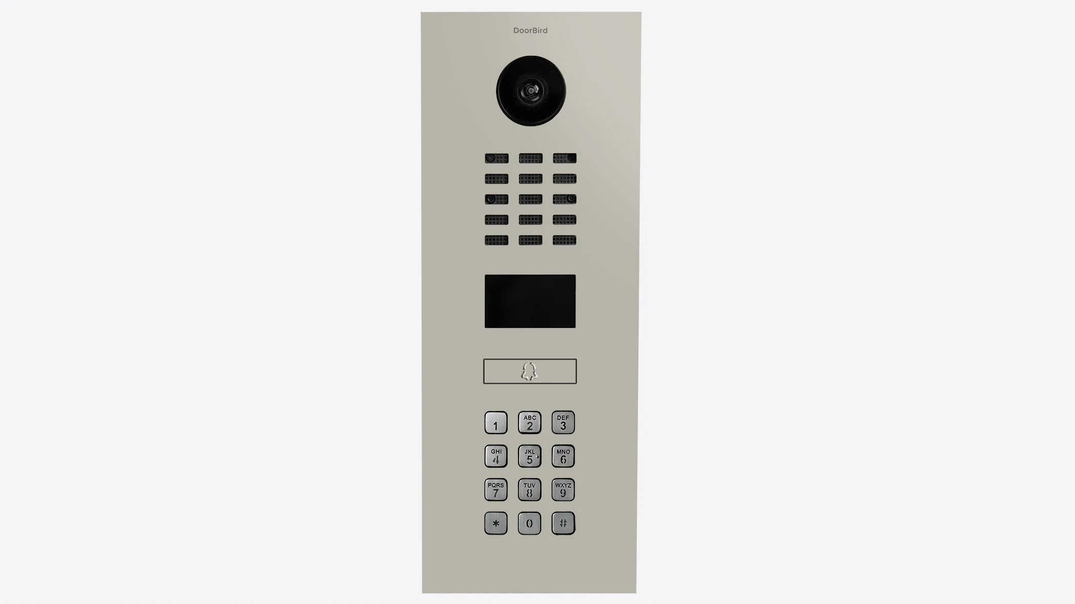 DoorBird D2101KV IP Video Intercom, 1 Call Button in Silk Grey, RAL 7044