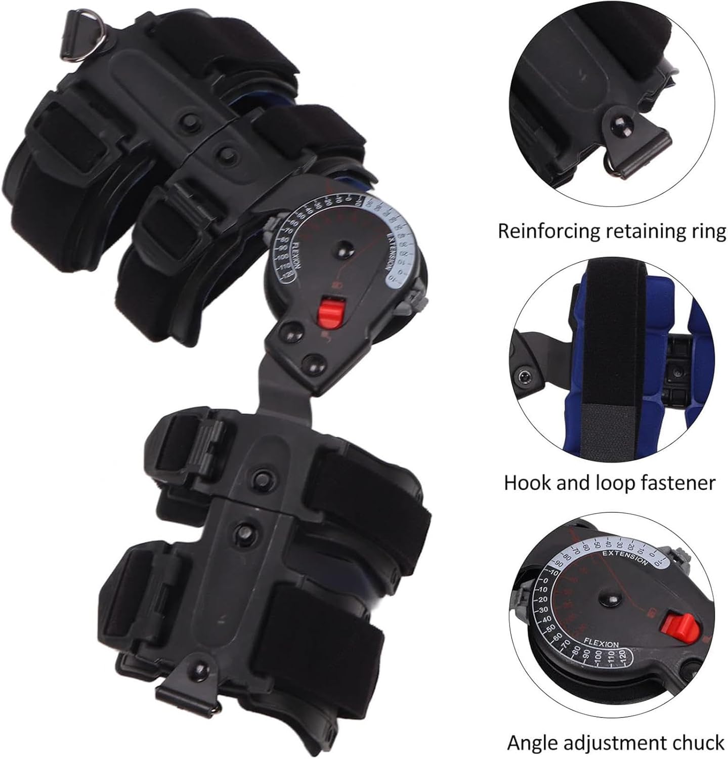 Adjustable Telescoping Hinged Elbow Brace,ROM Post Op Elbow Brace Stabilizer Splint for Injury Recovery Arm Support,After Surgery Orthosis Protector,Left