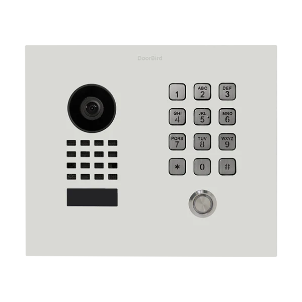 DoorBird D1101KH Classic Flush-Mount IP Video Door Station, 1 Call Button in Traffic White, RAL 9016