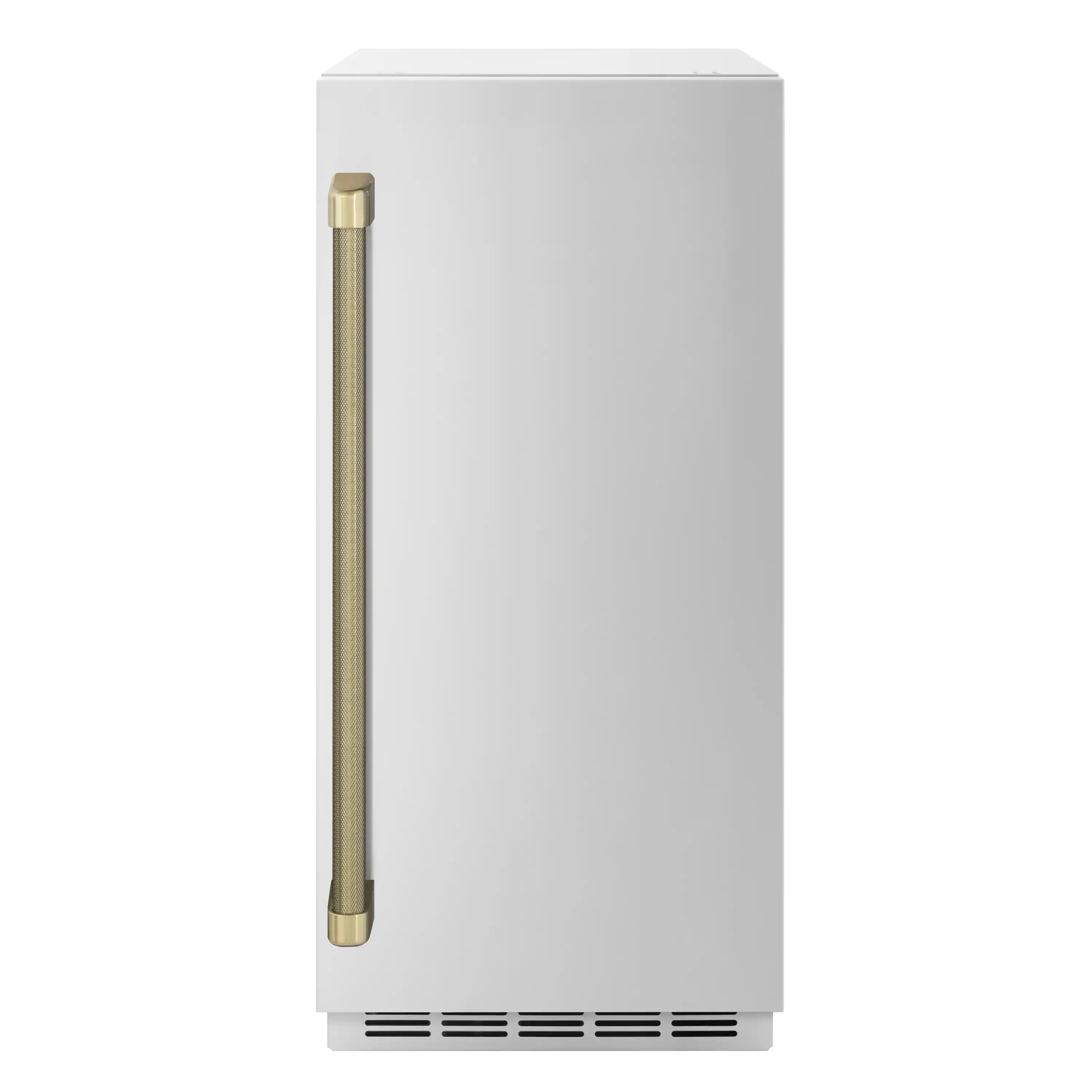 ZLINE Autograph 15-Inch Touchstone Clear Cube Ice Maker with Solid Steel Door & Bronze Helix Handle (ICCDZ-ST-15-KCB)