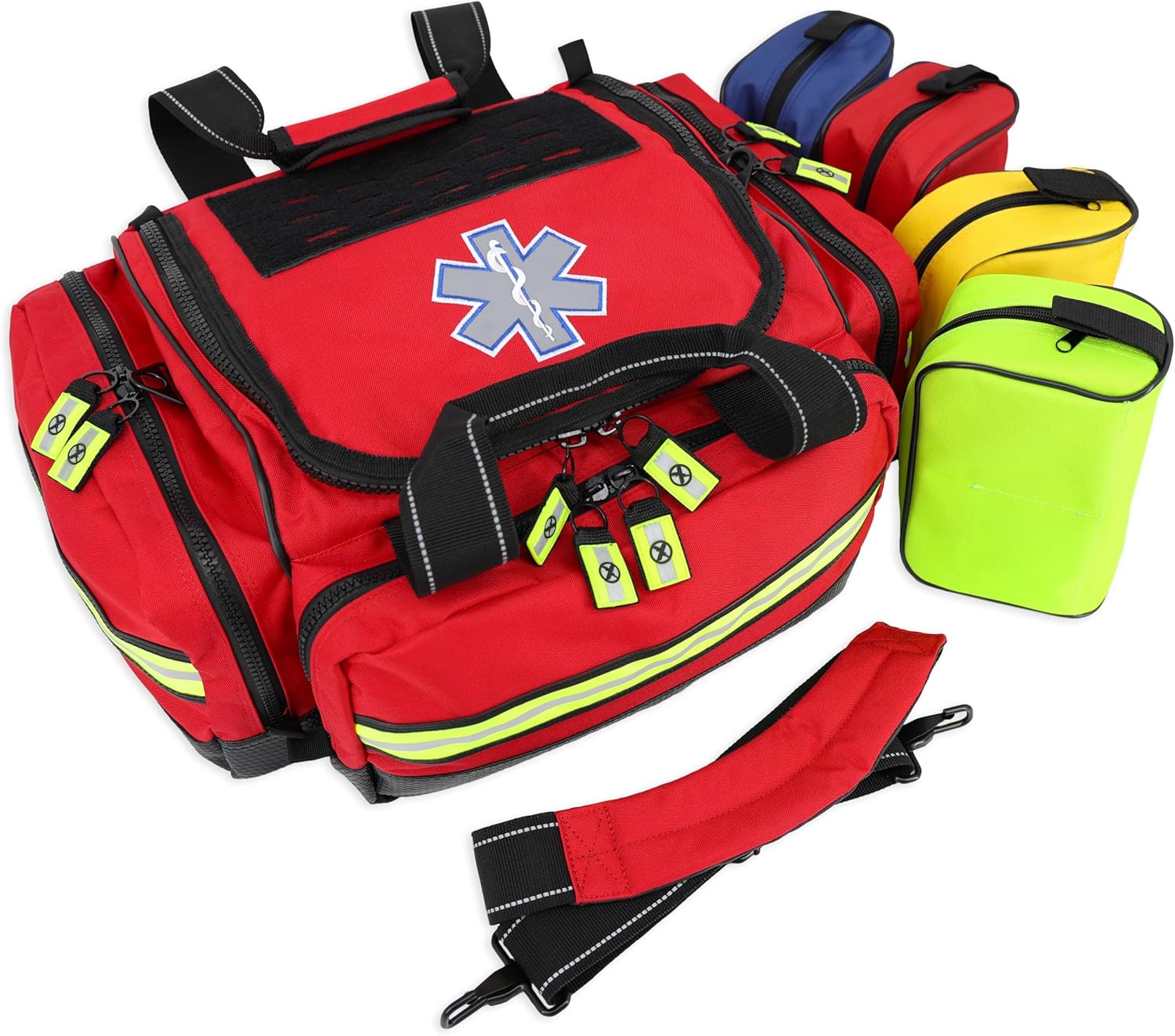Lightning X Premium Stocked Modular EMS/EMT Trauma First Aid Responder Medical Bag + Kit