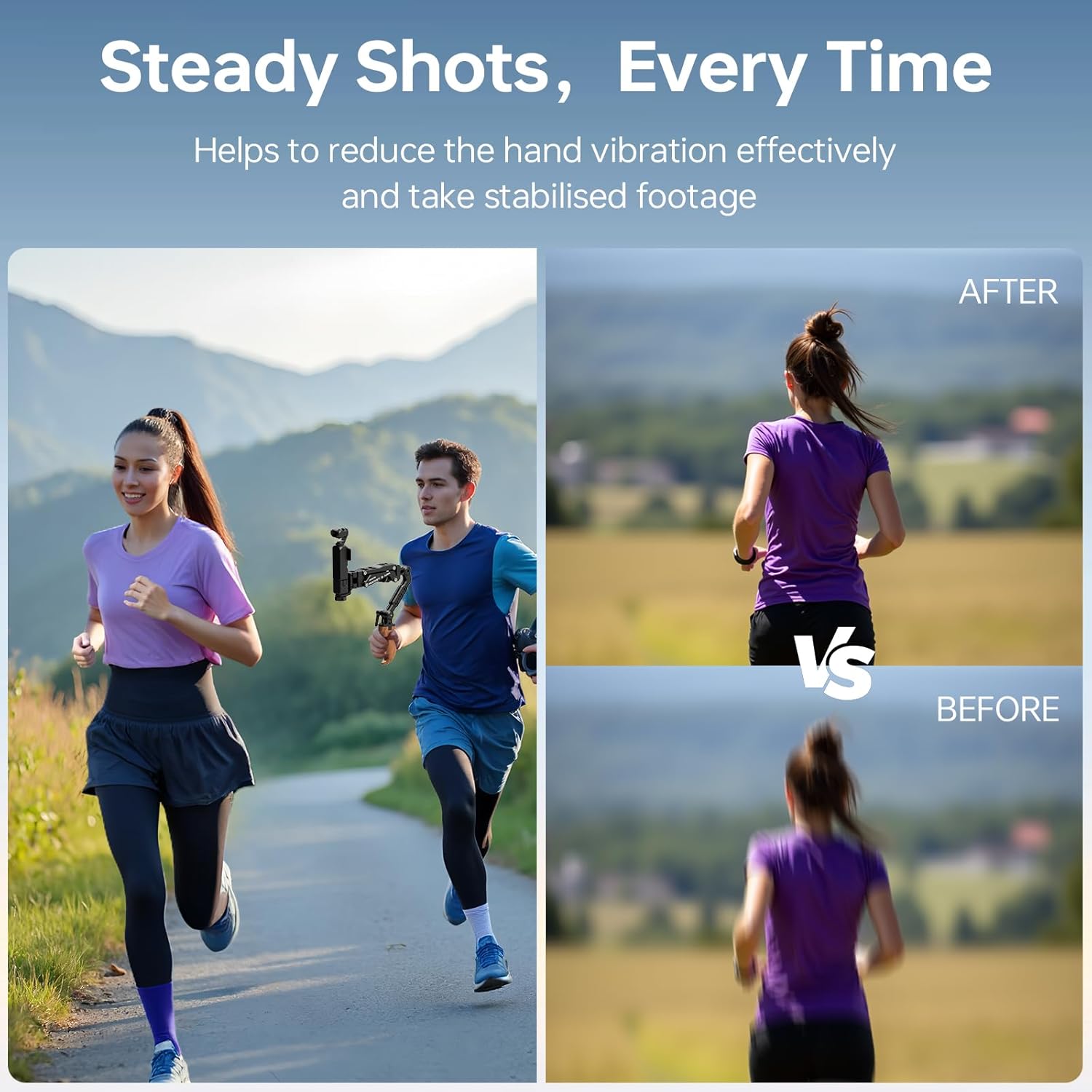 Came-TV Handle Grip Camera Mount, Handheld Camera Stabilizer Mount with 1/4