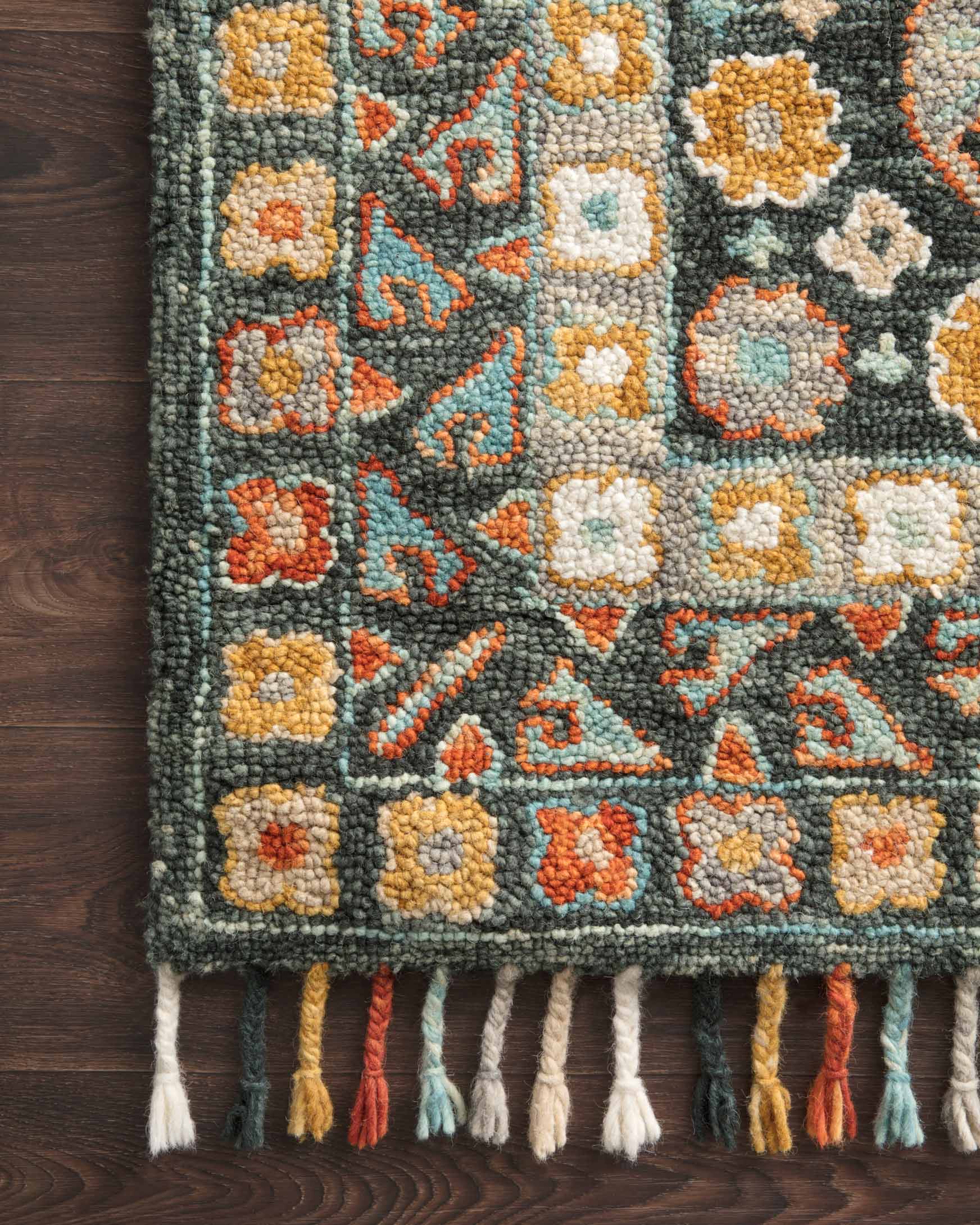 Loloi II Elka Collection - Transitional Hooked Rug in Denim (ELK-03)