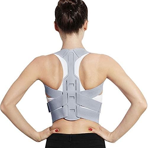 Posture Corrector Brace Support Belt Adjustable Back Posture Corrector Clavicle Spine Back Shoulder Lumbar Posture Correction Corset for Posture Back Brace (Color : Purple, Size : M)