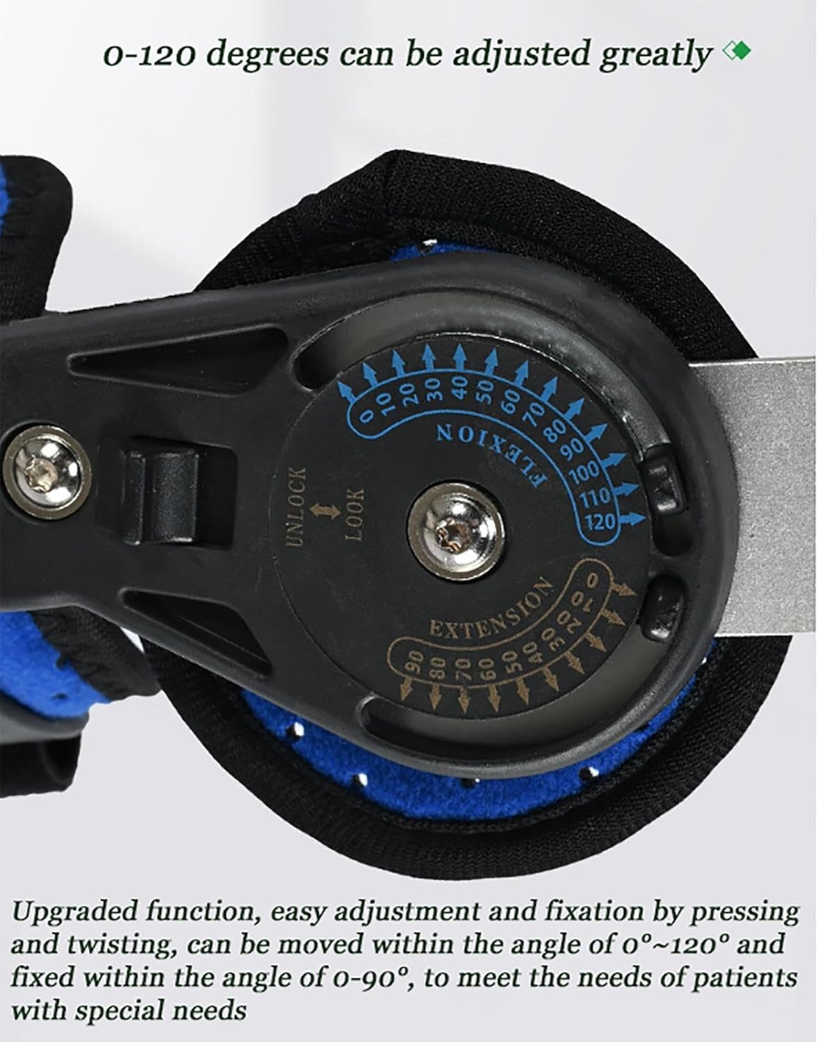 Post OP Elbow Splint Immobilizer Unisex ROM Hinged Elbow Brace with Strap Sling,Arm Injury Recovery, Support After Surgery Dislocated,Elbow Fracture Fixation,Left