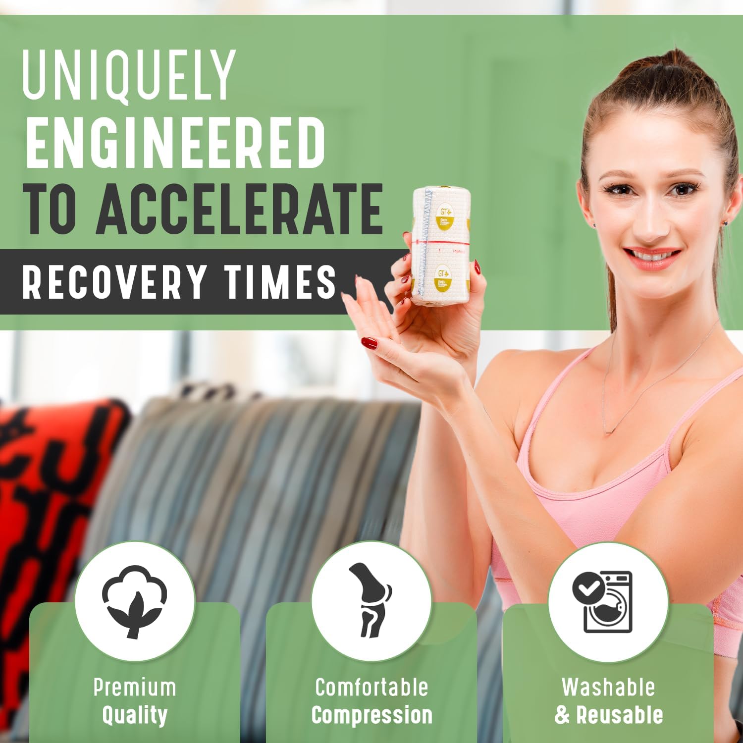 GT Premium Elastic Bandage Wrap (4