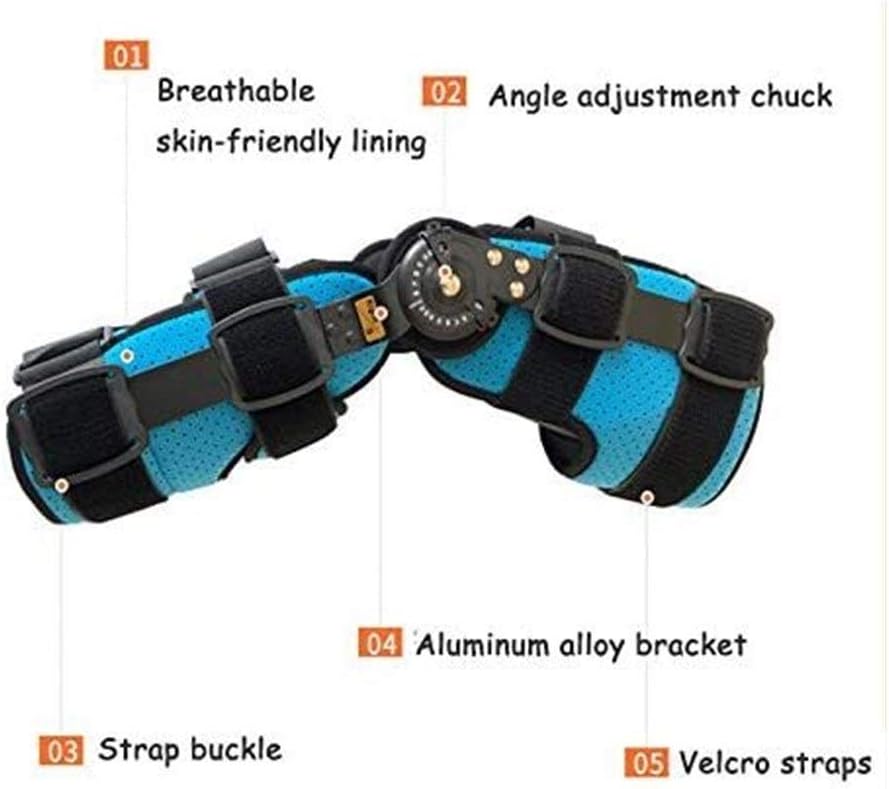 Adjustable Hinged Knee Brace Leg Stabilizer, Post-Op Knee Support Orthosis Recovery Stabilization for ACL/PCL/Meniscus/Ligament/Sports Injuries