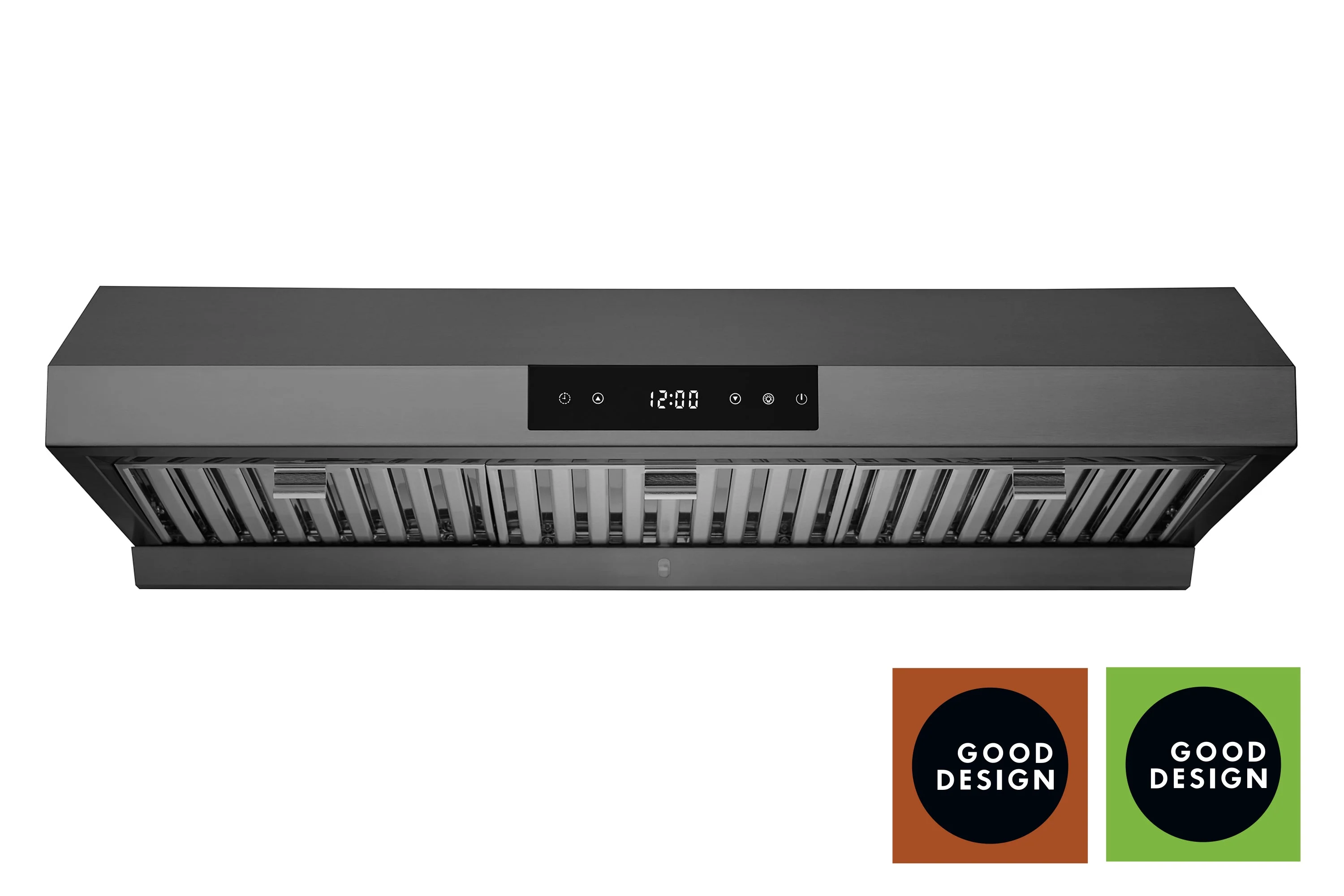 Hauslane Under Cabinet Touch Control Range Hood with Stainless Steel Filters in Black Stainless Steel (UC-PS18BSS)