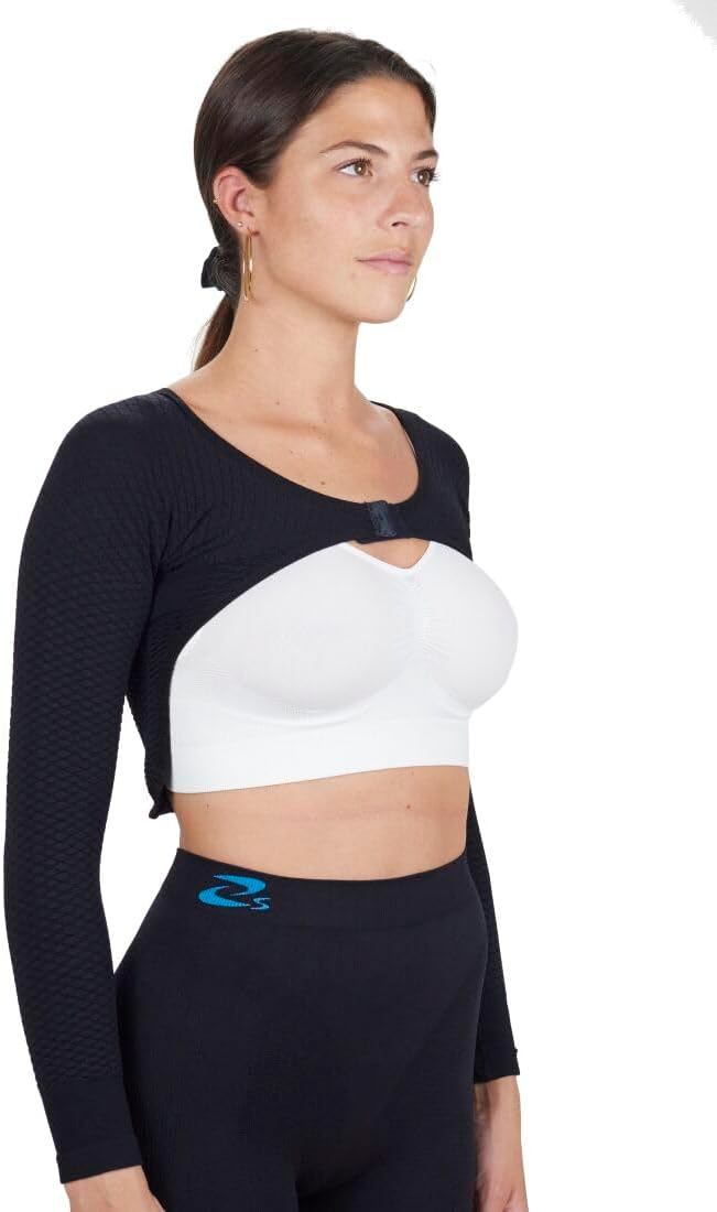 CzSalus Flat knit High compression mini top, massaging arms sleeves for Lipedema, Lymphedema diseases