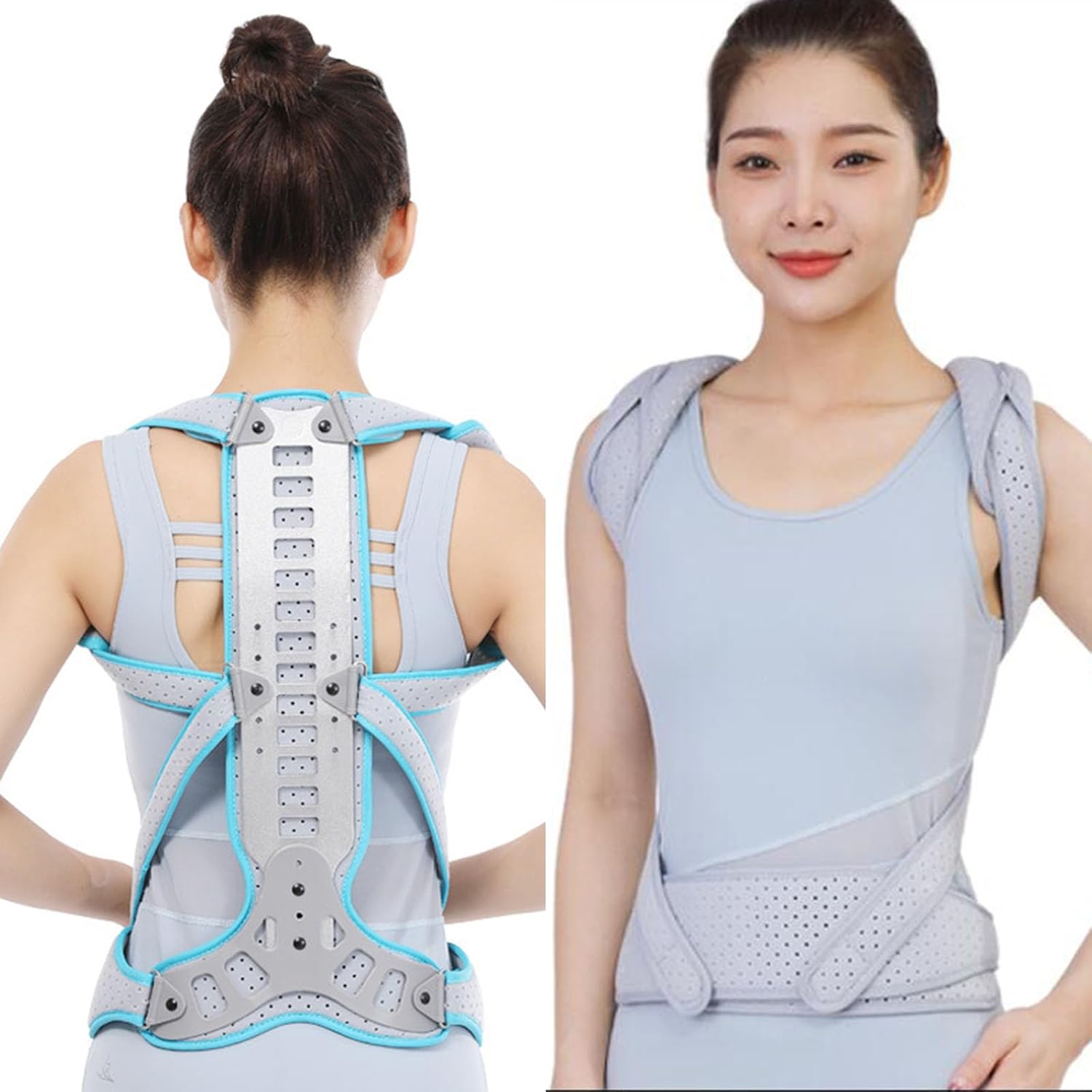 SFKLYU Posture Corrector Back Support Back Brace Posture Corrector for Women and Men Back Straightener for Hunchback, Osteoporosis Lumbar Vertebrae,M
